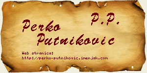 Perko Putniković vizit kartica